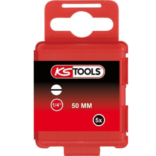 1/4" Bit Schlitz, 50mm, 9mm, 5er Pack - KS Tools 911.3326