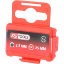 1/4" Bit Innensechskant, 25mm, Kugelkopf, 2,5mm, 5er...