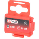1/4" Bit Innensechskant, 25mm, Kugelkopf, 3mm, 5er...