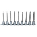 3/8" Bit-Stecknuss-Satz, lang, 9-tlg, TB20-TB60 mit...