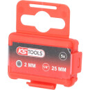 1/4" Bit Innensechskant, 25mm, Kugelkopf, 2mm, 5er...
