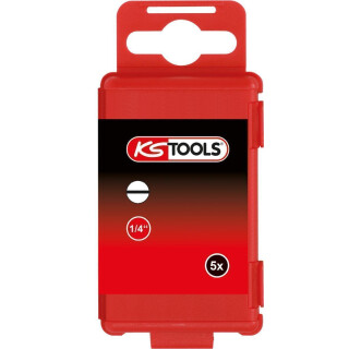 1/4" Bit Schlitz, 75mm, 11mm, 5er Pack - KS Tools 911.8424