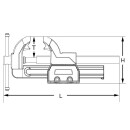 Parallel-Schraubstock ohne Drehteller, 100 mm - KS Tools...