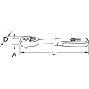3/8" CHROMEplus Umschaltknarre, 72 Zahn, Kunststoffgriff - KS Tools 915.3890