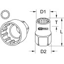 19mm TRIPLEplus Durchgangs-Stecknuss, 24mm - KS Tools...