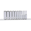 1/4" 12-kant-Stecknuss-Satz, lang, 10-tlg - KS Tools...