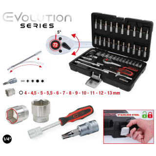 1/4" Steckschlüssel-Satz, 48-tlg - KS Tools 917.0648