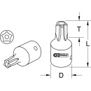 1/4" Bit-Stecknuss, Fünfstern mit Stirnlochbohrung, TS8 - KS Tools 917.1578