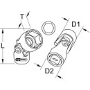 3/8" Sechskant-Stecknuss mit Gelenk, 13mm - KS Tools...