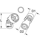 3/8" 12-kant-Stecknuss mit Gelenk, 3/4" - KS...