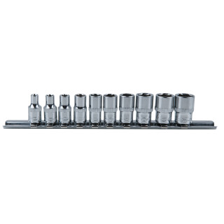 1/4" CHROMEplus Sechskant-Stecknuss-Satz, 10-tlg 4-13mm - KS Tools 918.0620