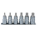 1/4"CHROMEplus Bit-Stecknuss-Satz XZN, 6-tlg - KS...