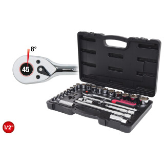 1/2" CHROMEplus Steckschlüssel-Satz, 28-tlg - KS Tools 918.0728