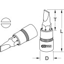 1/4" CHROMEplus Bit-Stecknuss Schlitz, 4mm - KS Tools 918.1487