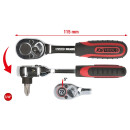1/4" CHROMEplus Bit-Umschaltknarre, 115mm - KS Tools 918.1495
