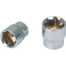 1/4" CHROMEplus Sechskant-Stecknuss, 3/8" - KS...