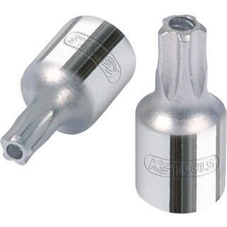 1/4" CHROMEplus Bit-Stecknuss Fünfstern, Stirnlochbohrung,TS27 - KS Tools 918.1579