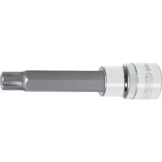 1/2" CHROMEplus Bit-Stecknuss RIBE mit Stirnlochbohrung,lang,M5 - KS Tools 918.1780