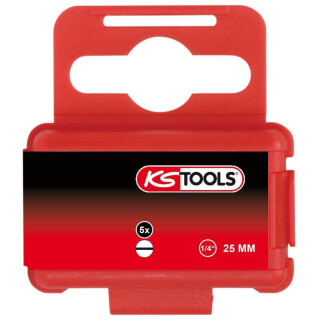 1/4" TORSIONpower Bit Schlitz, 25mm, 6mm, 5er Pack - KS Tools 918.3321