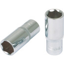 3/8" CHROMEplus Sechskant-Stecknuss, lang, 3/4"...