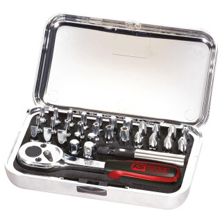 1/4" CHROME Bit-Satz, 31-tlg hochglanz Bits - KS Tools 918.4500