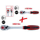 Monster Umschaltknarren-Satz, 2-tlg 1/4"+1/2" -...