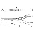 BERYLLIUMplus Flachzange 120 mm  - KS Tools 962.0630