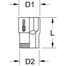 BERYLLIUMplus Steckschlüsseleinsatz 1/4" 6-kant...