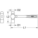 BRONZEplus Schlosserhammer, 600g, englische Form - KS...