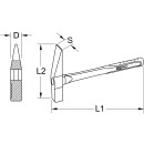 BRONZEplus Maurerhammer 600 g, mit Hickorystiel - KS Tools 963.2160