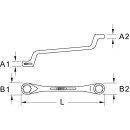 BRONZEplus Doppel-Ringschlüssel gekröpft 55x60...