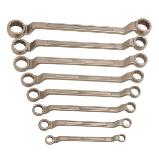 BRONZEplus Doppel-Ringschlüssel-Satz gekröpft, 8-tlg, 1/4-1" - KS Tools 963.7477