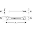 BRONZEplus Doppel-Ringschlüssel gerade 1x1.1/8"...