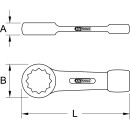 BRONZEplus Schlag-Ringschlüssel 27 mm  - KS Tools...