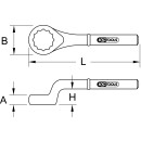 BRONZEplus Schlag-Ringschlüssel gekröpft 80 mm...