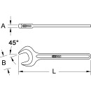 BRONZEplus Zugmaulschlüssel 45°, 22 mm - KS...
