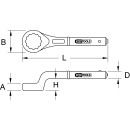 BRONZEplus Zugringschlüssel gekröpft 3" -...