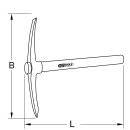BRONZEplus Kreuzhacke mit Stiel 550 mm  - KS Tools 963.9622