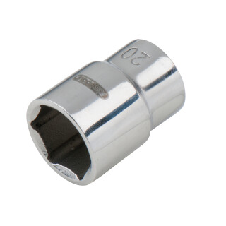 EDELSTAHL 1/2" 6kant-Stecknuss, 20mm - KS Tools 964.1220