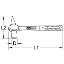 EDELSTAHL Prüfhammer, 250 g - KS Tools 964.2031