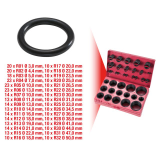 Sortiment O-Ringe,Innen Ø 3-50mm/R01-R32, 419-tlg - KS Tools 970.0130