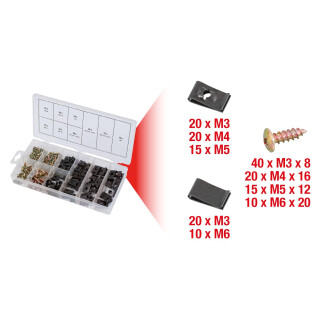 Sortiment Karosseriemuttern & Schrauben, 170-tlg - KS Tools 970.0530