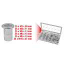 Sortiment Gewindenieten, Aluminium, M3x9mm-M10x21mm,...