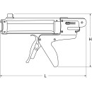 Kartuschenpistole ohne herausstehende Schubstange 310 ml - KS Tools 980.3050