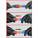 3in1 Universal-Druckluft-Sicherheitskupplung, 9 mm mit Schlauchtülle - KS Tools 999.9101
