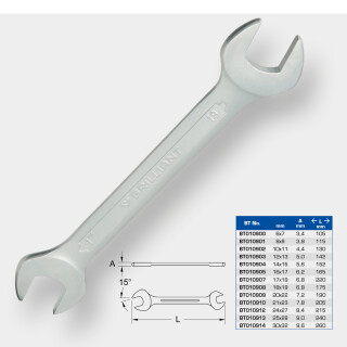 Doppel-Maulschlüssel, 24 x 27 mm - Brilliant Tools BT010912