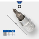 1/4" PH Kreuzschlitz Bit-Stecknuss, PH0 - Brilliant...