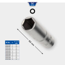 3/8" Sechskant-Stecknuss, lange Ausführung, 15...
