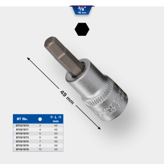 3/8" Innensechskant Bit-Stecknuss, 5 mm - Brilliant Tools BT021872