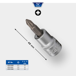 3/8" PZ Kreuzschlitz Bit-Stecknuss, PZ2 - Brilliant Tools BT021881